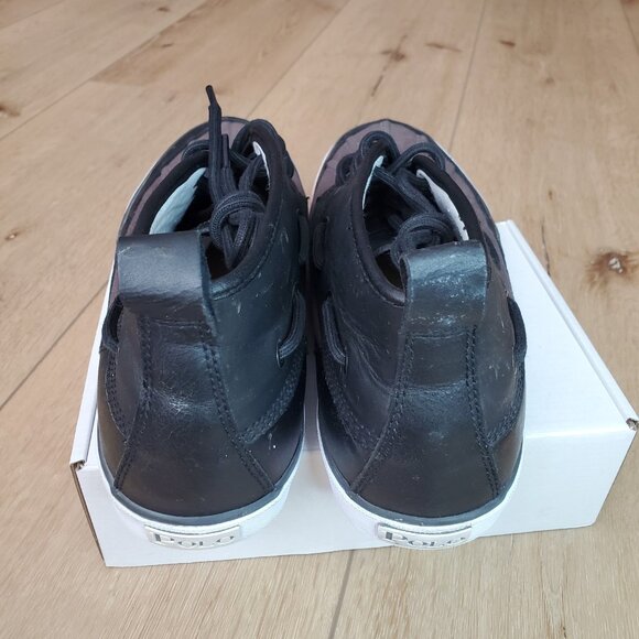 Polo Ralph Lauren Parkstone Low Size 11.5 D Black Leather Duck Boat Shoes READ - Picture 4 of 9